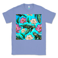 Colony Blue sea turtle seamless pattern Classic Tee - BundleAndBundleShop
