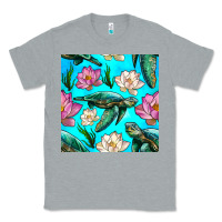 Heather Grey sea turtle seamless pattern Classic Tee - BundleAndBundleShop