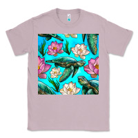 Lilac sea turtle seamless pattern Classic Tee - BundleAndBundleShop