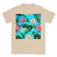 Mushroom sea turtle seamless pattern Classic Tee - BundleAndBundleShop
