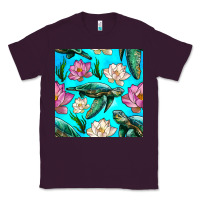 Plum sea turtle seamless pattern Classic Tee - BundleAndBundleShop