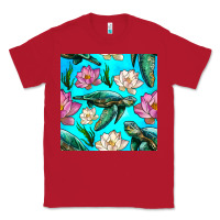 Red sea turtle seamless pattern Classic Tee - BundleAndBundleShop