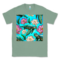 Sage sea turtle seamless pattern Classic Tee - BundleAndBundleShop