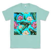 Seafoam sea turtle seamless pattern Classic Tee - BundleAndBundleShop