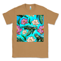 Toasted Coconut sea turtle seamless pattern Classic Tee - BundleAndBundleShop