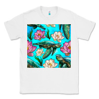 White sea turtle seamless pattern Classic Tee - BundleAndBundleShop