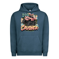 Pigment Midnight Navy Egg crusher Easter truck Easter Day Urban Hoodie - HowdyJamesFarm