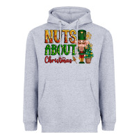 Heather Grey Nuts about Christmas Nutcracker Heavyweight Hoodie - NancyCooperArtShop