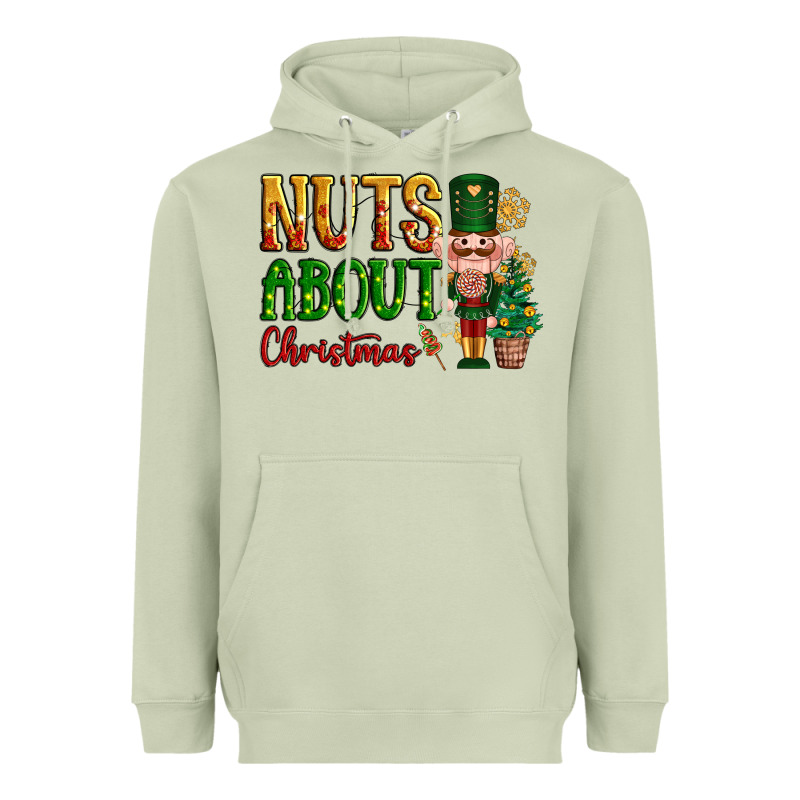 Nuts About Christmas Nutcracker Heavyweight Hoodie by NancyCooperArtShop | Teevron