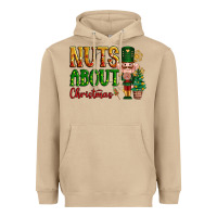 Mushroom Nuts about Christmas Nutcracker Heavyweight Hoodie - NancyCooperArtShop