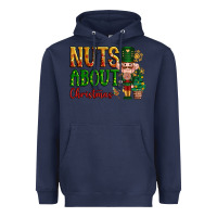 Navy Nuts about Christmas Nutcracker Heavyweight Hoodie - NancyCooperArtShop