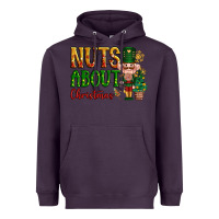 Plum Nuts about Christmas Nutcracker Heavyweight Hoodie - NancyCooperArtShop