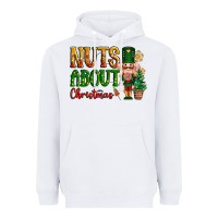 White Nuts about Christmas Nutcracker Heavyweight Hoodie - NancyCooperArtShop