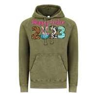 Vintage Olive Happy Easter 2023 Easter Day Vintage Hoodie - Neo Western