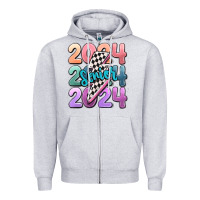 Heather Grey 2024 senior Zipper Hoodie - MaliasSmallBusiness