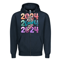 Navy 2024 senior Zipper Hoodie - MaliasSmallBusiness