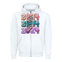 White 2024 senior Zipper Hoodie - MaliasSmallBusiness