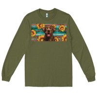 Army Green western chocolate labrador license plate Long Sleeve Tee - Artiststas