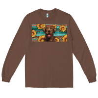 Chestnut western chocolate labrador license plate Long Sleeve Tee - Artiststas