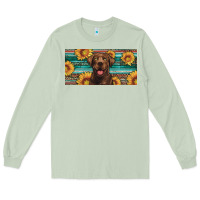 Matcha western chocolate labrador license plate Long Sleeve Tee - Artiststas