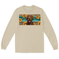 Mushroom western chocolate labrador license plate Long Sleeve Tee - Artiststas