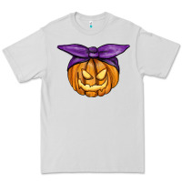 Dove Grey Jack O' Lantern Halloween Pumpkin Premium Tee - RanaPortraitStore