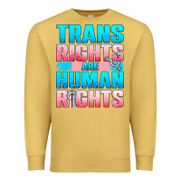 Antique Gold Trans Rights Are Human Rights Premium Sweatshirt - BundleAndBundleShop