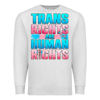 Oatmeal Heather Trans Rights Are Human Rights Premium Sweatshirt - BundleAndBundleShop