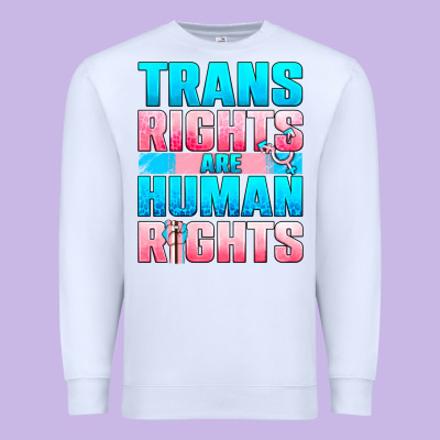 Trans Rights Are Human Rights Premium Sweatshirt Designed By Bundleandbundleshop