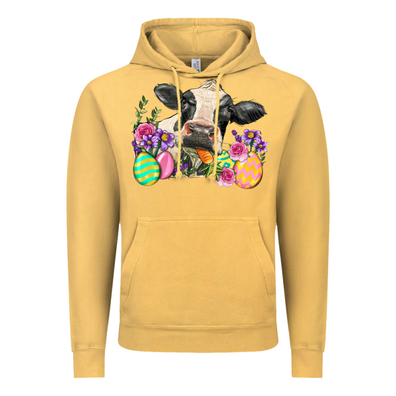 Happy Easter Cow Easter Day Vintage Hoodie by Neo Western | Teevron