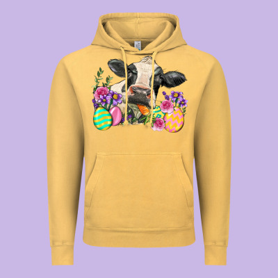 Happy Easter Cow Easter Day Vintage Hoodie Designed By Neo Western