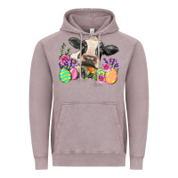 Vintage Zinc Happy Easter Cow Easter Day Vintage Hoodie - Neo Western