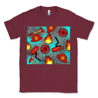Burgundy firefighter equipment Classic Tee - Artiststas