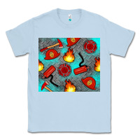 Dusty Blue firefighter equipment Classic Tee - Artiststas