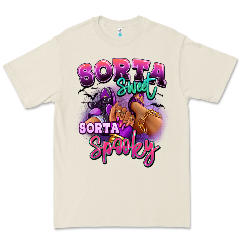 Sorta Sweet Sorta Spooky Sneaker And Heel Afro Wom Premium Tee by RanaPortraitStore | Teevron