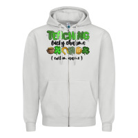 Dove Grey teaching lucky charms Zipper Hoodie - MaliasSmallBusiness