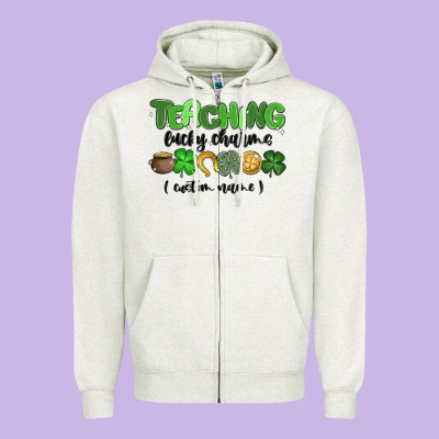 Teaching Lucky Charms Zipper Hoodie Designed By Maliassmallbusiness
