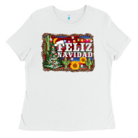 White feliz navidad Ladies Tee - AdoDesignShop
