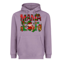 Lavender Mama Elf with Gift Christmas Heavyweight Hoodie - NancyCooperArtShop