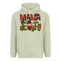 Matcha Mama Elf with Gift Christmas Heavyweight Hoodie - NancyCooperArtShop