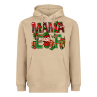 Mushroom Mama Elf with Gift Christmas Heavyweight Hoodie - NancyCooperArtShop