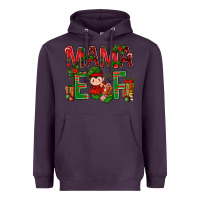 Plum Mama Elf with Gift Christmas Heavyweight Hoodie - NancyCooperArtShop