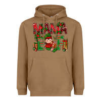 Toasted Coconut Mama Elf with Gift Christmas Heavyweight Hoodie - NancyCooperArtShop