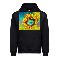 Black sparkling sunflower Urban Hoodie - TumblerDesignByShophia