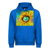 Cobalt sparkling sunflower Urban Hoodie - TumblerDesignByShophia