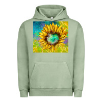 Pigment Oil Green sparkling sunflower Urban Hoodie - TumblerDesignByShophia