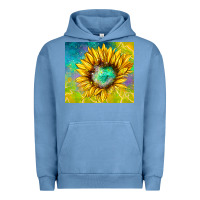 Pigment Pebble Blue sparkling sunflower Urban Hoodie - TumblerDesignByShophia