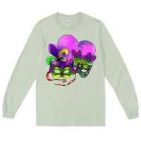 Matcha mardi gras heart and mask Long Sleeve Tee - AdoDesignShop