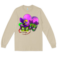 Mushroom mardi gras heart and mask Long Sleeve Tee - AdoDesignShop