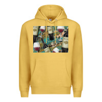 Antique Gold California Wine with Leopard Background Premium Hoodie - Bettercallsaul